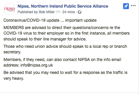 Coronavirus/COVID-19 update ... important update