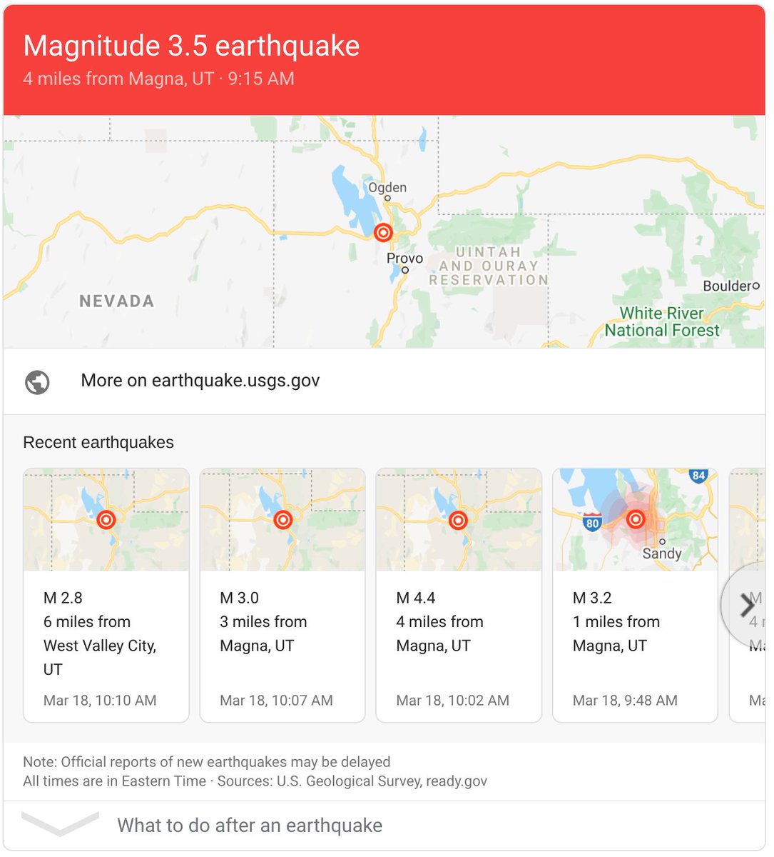 Bradley F. Shimmin (@brad_shimmin) on Twitter photo Getting ready for a virtual rendition of <a href="/domopalooza/">Domopalooza</a> 
today and noticing that our friends at <a href="/Domotalk/">Domo</a> have had to start their day off with a bit of a kick -- numerous earthquakes. Be safe everyone. These swarms don't have an expiration date and can go on for some time.
#dp20 Getting ready for a virtual rendition of <a href="/domopalooza/">Domopalooza</a> 
today and noticing that our friends at <a href="/Domotalk/">Domo</a> have had to start their day off with a bit of a kick -- numerous earthquakes. Be safe everyone. These swarms don't have an expiration date and can go on for some time.
#dp20