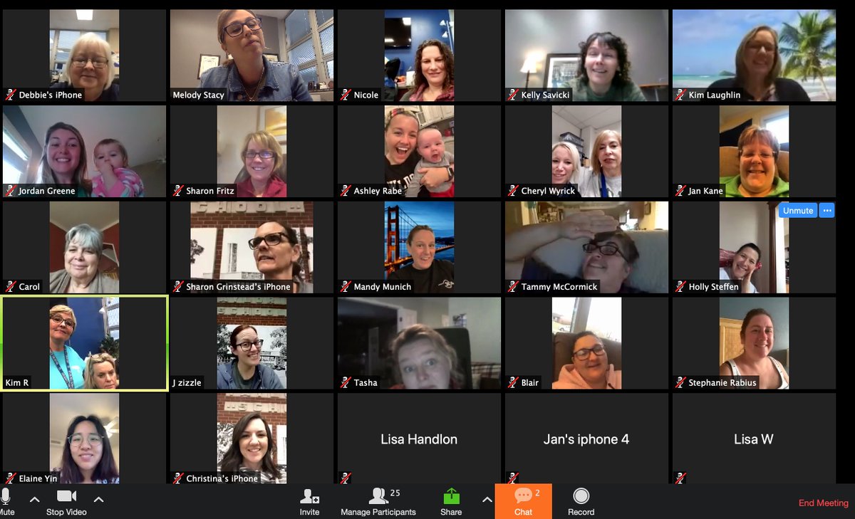 me1odystacy's tweet photo. Just finished our first virtual M@M (mrng huddle usually by our mailbox) via @zoom_us! #MyNTIKY
SO. GOOD. to see these beautiful #TMGenius Leader faces.😍
Start: 1 min of breathing #selfcare🧘♀️
Middle: #GivetheA #HowFascinating💯
End: #FamilyPhoto #1- You at your happy place📸 https://t.co/ckotaZ2tcC