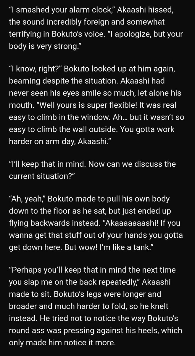 Corpora permutaverse by silvercistern https://archiveofourown.org/works/8761663/chapters/20082874-8/8-bokuaka-body swap au-akaashi wishes bokuto could understand the perspective of someone else-tw mental health