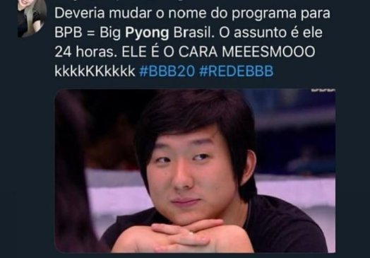 AdriaNasciment7's tweet image. Já tava vendo a hora de mudarem o nome do programa PLB = Pyong Lee Brasil
@PyongLeeTV você foi e sempre será o nosso coréia do bbb❤❤❤❤