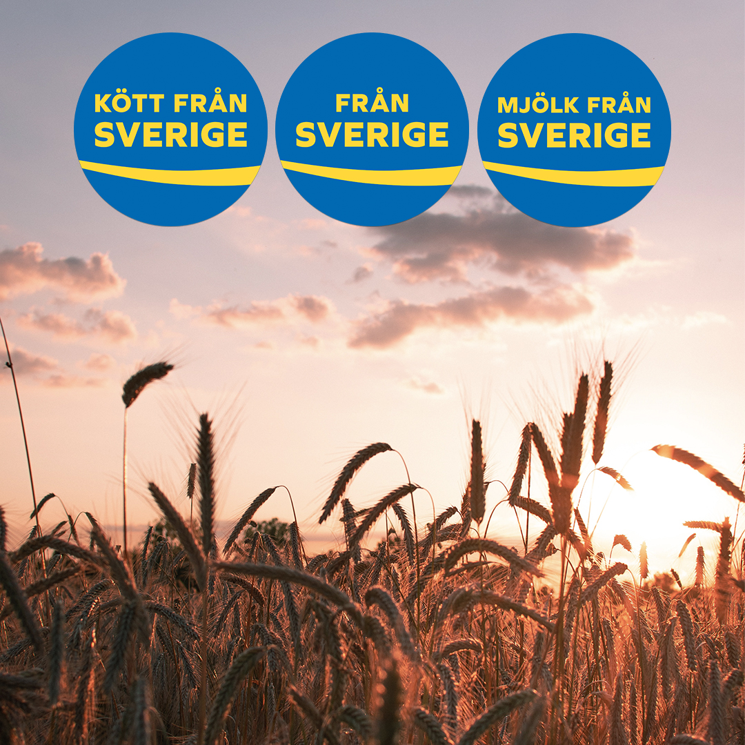 Tack för att du väljer svenskt. Du hjälper till att bidra till en långsiktig produktion av råvaror, livsmedel och växter för både goda tider och kristider. Titta efter märket så vet du att varan är odlad, född och uppfödd, förädlad, förpackad och kontrollerad i Sverige ❤️