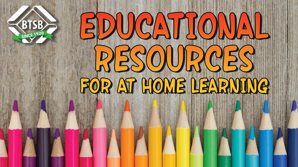 Introducing BTSB's Educational Resources For At Home Learning Web Page conta.cc/2wkdOzv