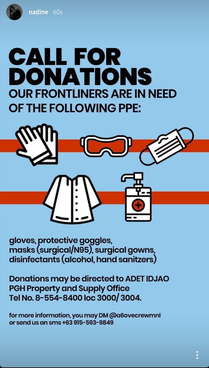 Encouraging people to donate and help our frontliners nadine igs (March 18, 2020)