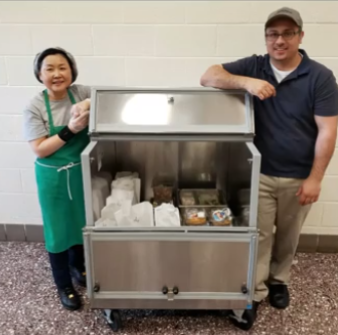 SCES_PTA's tweet photo. A HUGE THANK you to Mr. Luis and Ms. Su for all the wonderful meals!  All children 18 &amp; younger can pick up Breakfast and Lunch M - F from 10 AM - 1 PM at the school cafeteria doors (ring the CASA doorbell).  Watch Mr. J's morning announcements for what is for Breakfast &amp; Lunch. https://t.co/M47PFxVwQC