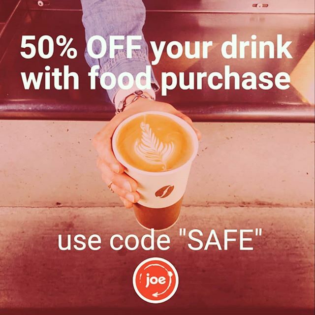 WeDoGoodCoffee's tweet photo. Safely practice social distancing and support small businesses by ordering your coffee with @joecoffeeapp. Order ahead and we will have your drink ready when you arrive. Plus when you use code "SAFE" at checkout you'll get 50% off any item. Text "coffee" to 474747 to downloa… https://t.co/uFomWiBwsI