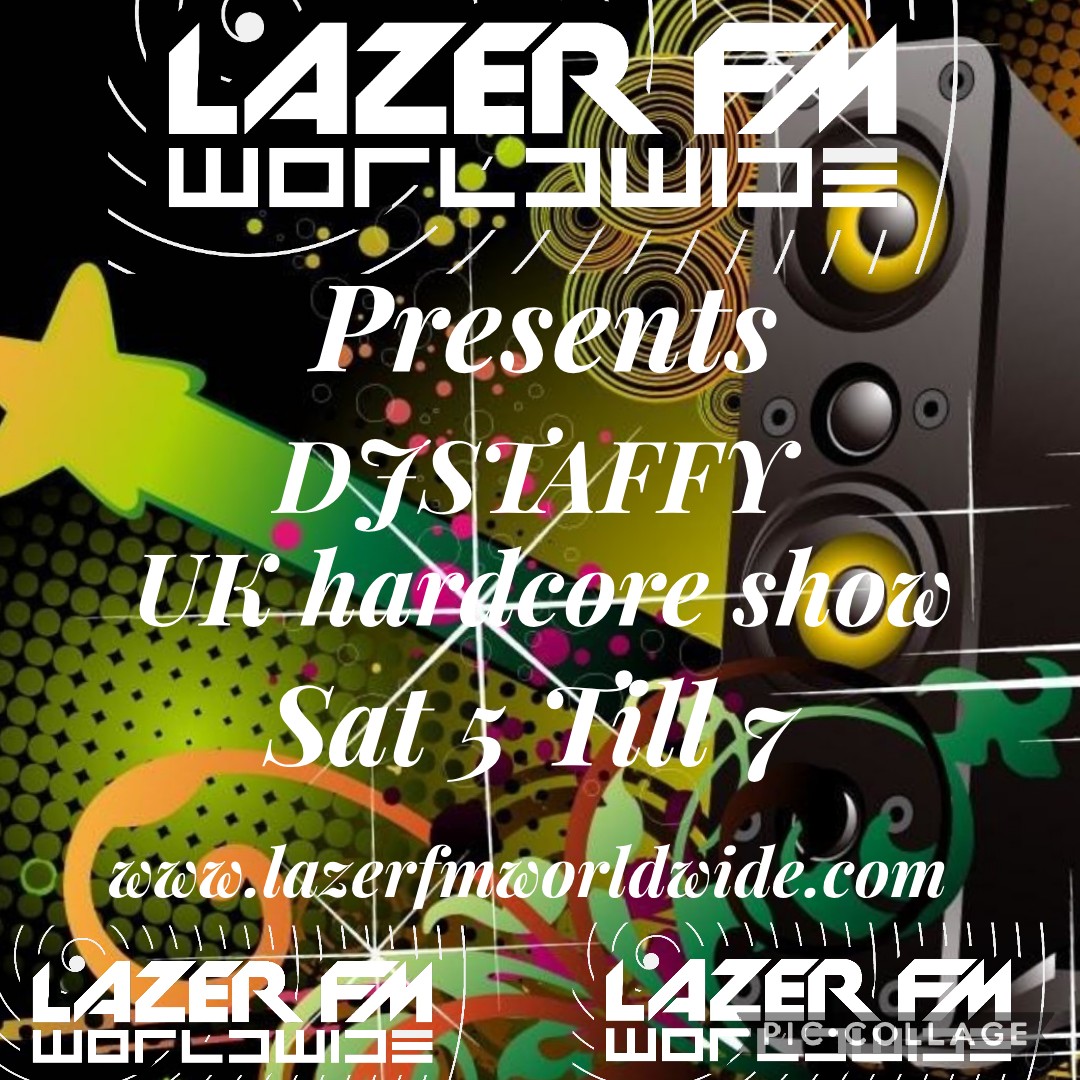 Catch me live from 5 on lazerfm every Saturday chat room at lazerFMworldwide.com where u can chat to djs and other ravers come get involved also on tune in app