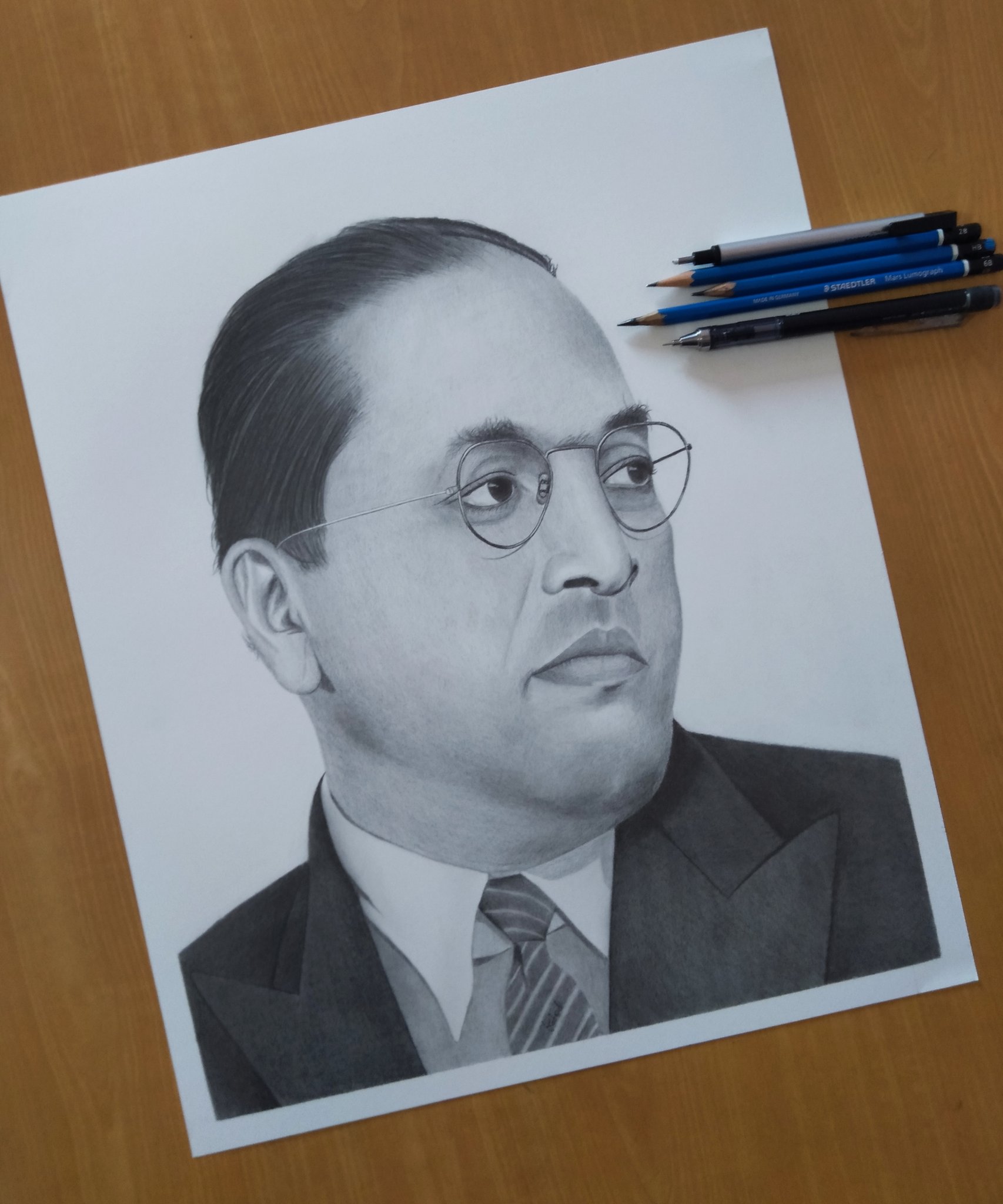 Dr. B. R. Ambedkar | Pencil drawing images, Drawing images, Bff drawings