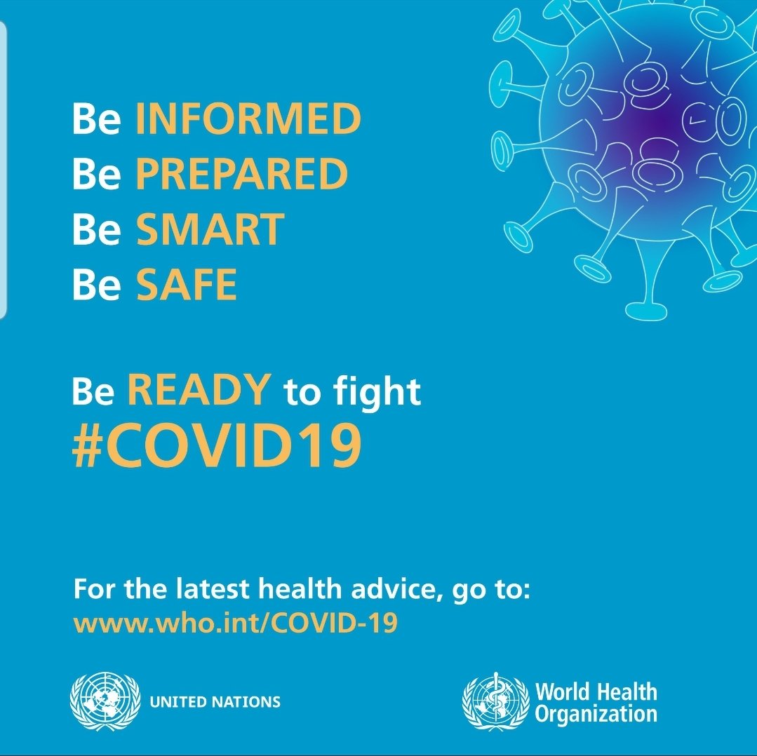 World Health Organization Western Pacific on Twitter: "You can help protect  yourself and others from #COVID19 by being: ✅ Informed ✅ Prepared ✅ Smart ✅  Safe Get more information and guidance ➡️https://t.co/axOzh1es1i…