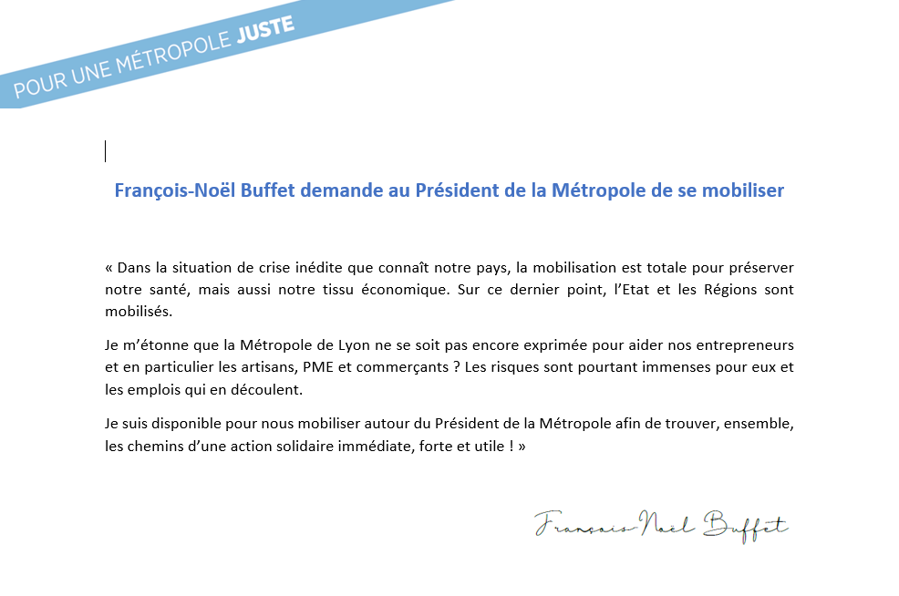 fnb_officiel's tweet photo. Dans la situation de crise inédite que connaît notre pays, je demande au Président de la Métropole de Lyon de se mobiliser, pour préserver notre santé mais aussi notre tissu économique.
#métropole2020 #mobilisation #plusjuste https://t.co/E4NyFjOXos