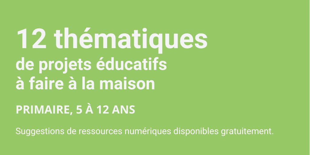 Classo_Edtech's tweet image. Toutes nos suggestions de ressources numériques gratuites pour réaliser des projets éducatifs à la maison avec des jeunes du primaire, regroupées sous 12 thématiques, c&apos;est par ici : bit.ly/Classo_suggest…