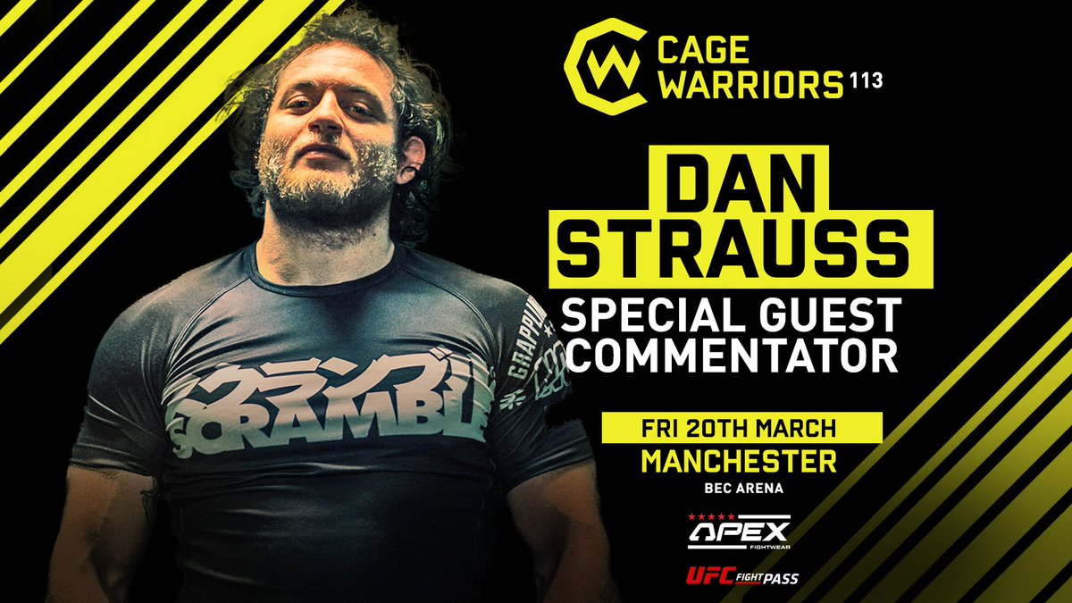 Cage Warriors (@cagewarriors) on Twitter photo .<a href="/Raspberry_ape/">Daniel Strauss</a> heads to #CW113!
As if you needed another reason to tune in...
Dan Strauss will be calling the action as our special guest commentator live on <a href="/UFCFightPass/">UFC FIGHT PASS</a> this Friday night 🎙️ .<a href="/Raspberry_ape/">Daniel Strauss</a> heads to #CW113!
As if you needed another reason to tune in...
Dan Strauss will be calling the action as our special guest commentator live on <a href="/UFCFightPass/">UFC FIGHT PASS</a> this Friday night 🎙️