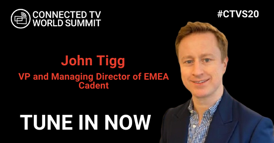 VideonetNews's tweet photo. We hope you're enjoying the #CTVS20 content today. Up next we have @Tiggman81 from @CadentTV discussing European addressable TV: value, tech and collaboration. Watch this session live at 3:40pm GMT by visiting https://t.co/5myBS1XsdA and password CTV_2020 https://t.co/N82RfZLwGZ