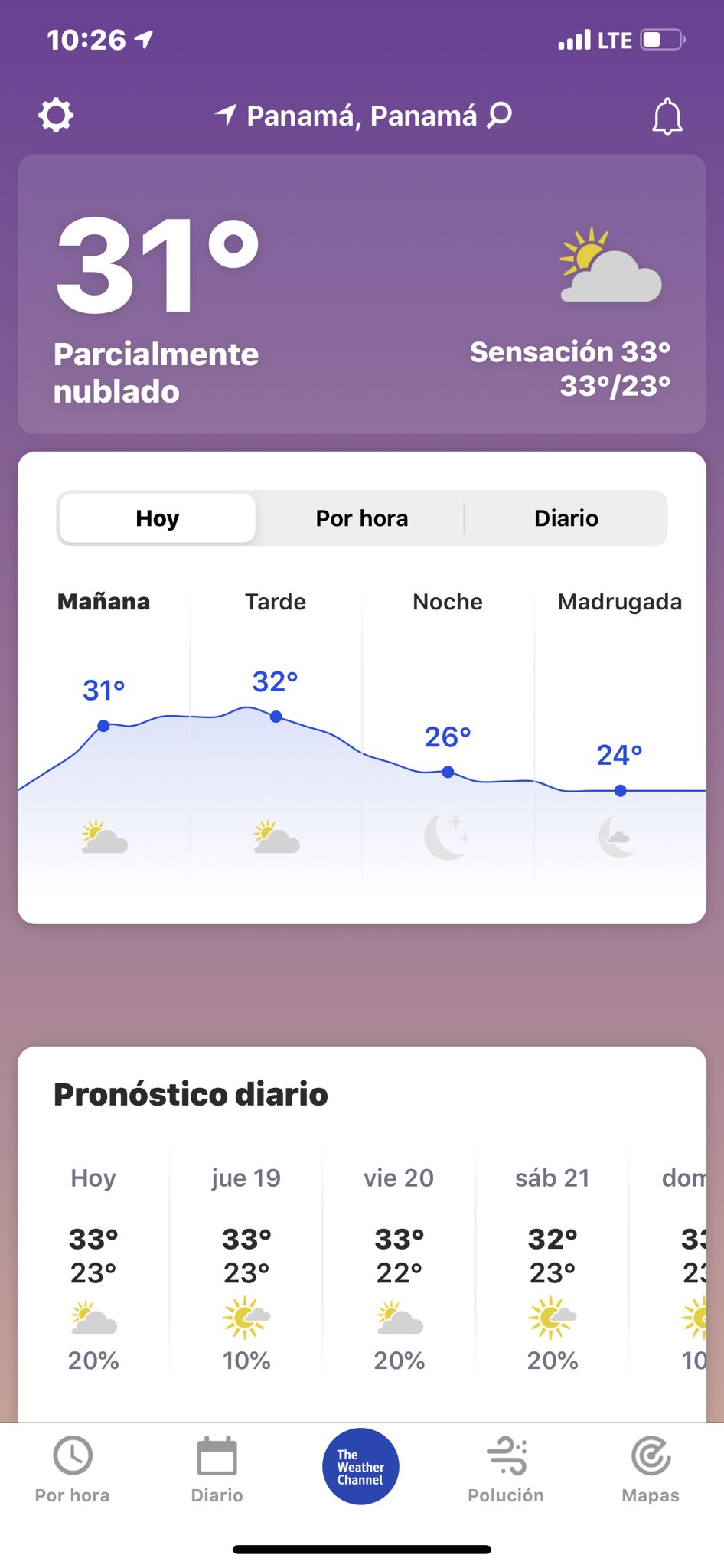 La temperatura actual on sale
