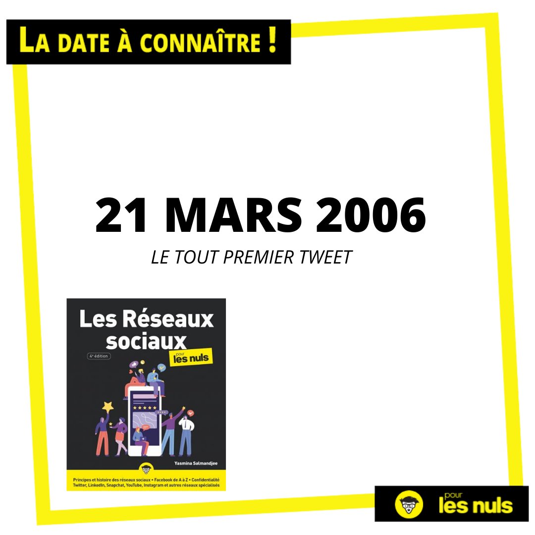 Pour les Nuls ! on Twitter: "Ça s'est passé un 21 mars... Le 21 mars 2006, Jack Dorsey, le concepteur de #Twitter publie son tout premier tweet : "Just setting up my