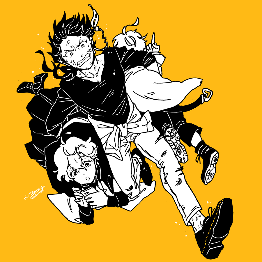 「#上手い下手は別にして自分の絵柄のここが好き
元気いっぱいぴょんぴょんしてるとこ」|おおとみのイラスト