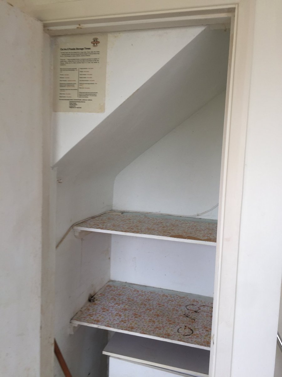 Original late 60’s kitchen, fireplace and carpet! Useful advice from the Advisory Canned Food Services.