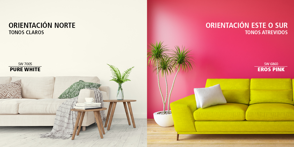 PinturasSherwin's tweet photo. Dato Sherwin :
🧭 La orientación de tu casa influye al decidir qué color usar.
Si tu hogar esta orientado hacia el norte debes utilizar tonos claros por la falta de iluminación y si está hacia el sur, ¡Atrévete! utiliza colores más vivos.
#amorporelcolor #datoSW #color https://t.co/rZXZyBUSZK