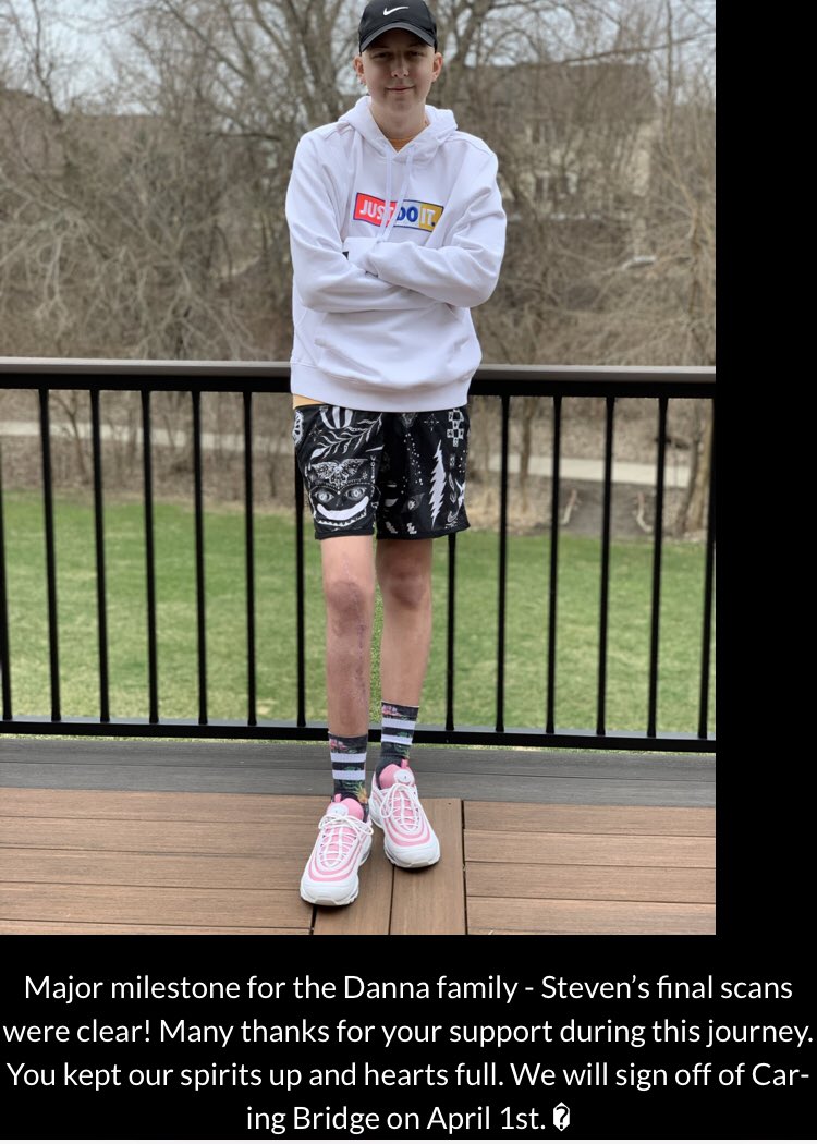 WaukeeTennis's tweet photo. All scans are clear!! Steven is officially undefeated vs. cancer! https://t.co/LcgKSxHRYS