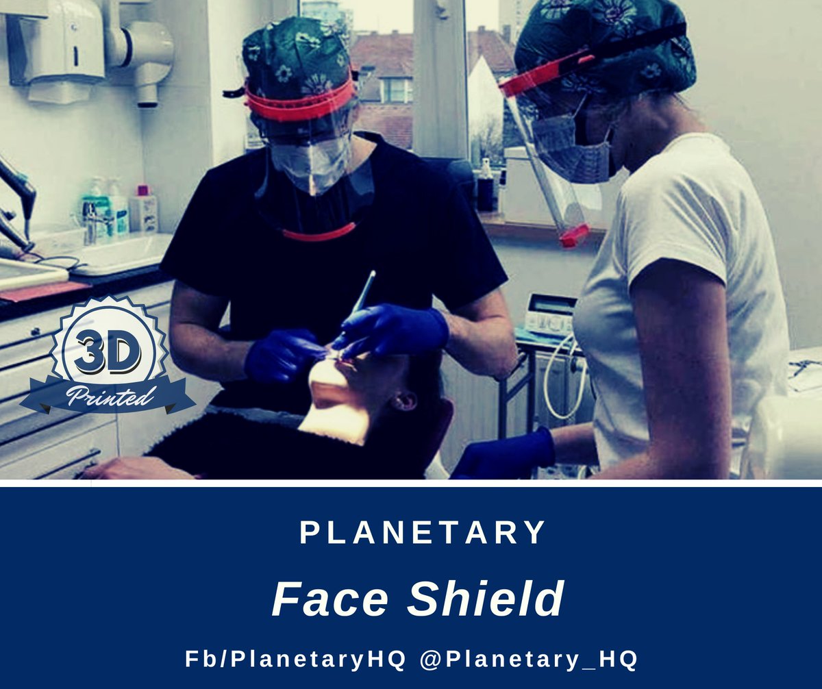 Planetary_HQ's tweet photo. Protégete del #Covid19 #Coronavirus con estás mascaras faciales hechas con #Impresión3D 
#3DPrinted
#3DPrinter 
#FaceShield https://t.co/luGat5vWVC