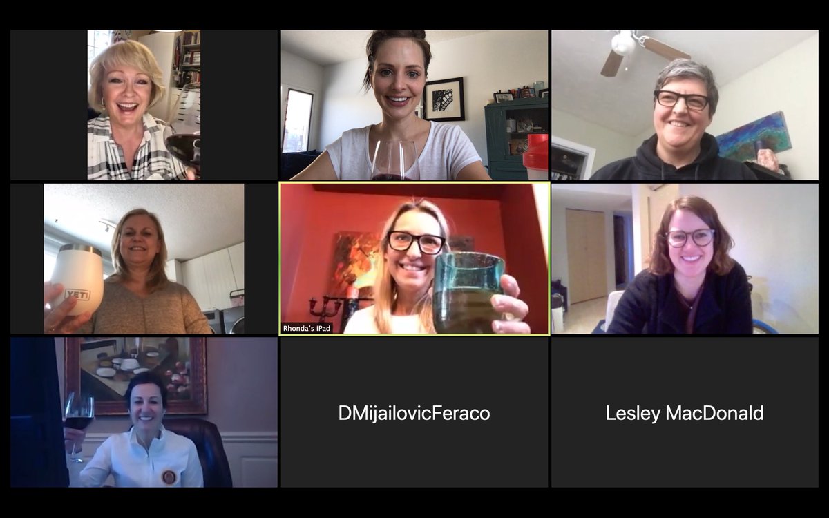 You can’t keep good women down!
⁦<a href="/WOVEdmonton/">Woman of Vision</a>⁩ Board meeting  ... sort of. #LoveTheseLadied