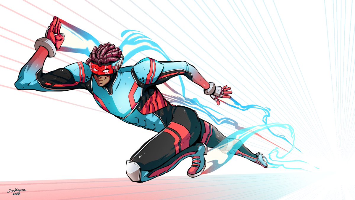 CiderHype's tweet photo. #Comicsgate brothers and sisters!
Meet #Hypercussion aka Jean-Paul Lindy, the fastest member of #TheColossals! JP can outrun his cousin #StarSupreme with super speed and the soundwaves he generates from his palms.
This AWESOME art is by @bistique_
@EthanVanSciver Whadya think? https://t.co/3w0BD9CzIX