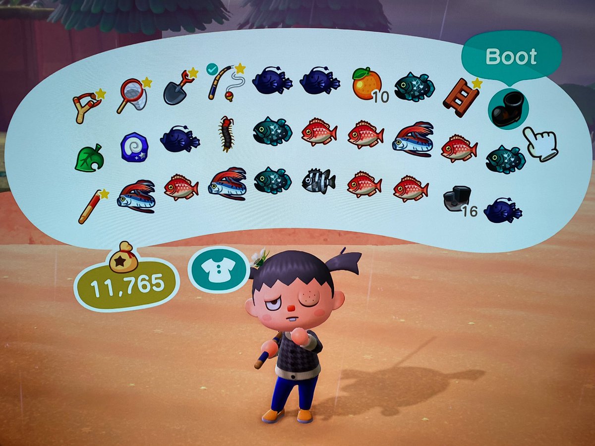 Oh #acnh you can give me all the big fish you want you can’t make me drop this boot