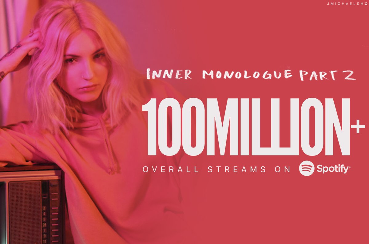 JMichaelsHQ's tweet photo. Nine months after its release, @juliamichaels' #InnerMonologuePart2 has reached over 100M streams on Spotify!
Keep supporting the EP: https://t.co/9lrTOgo5XD https://t.co/IcqlVgpjf8