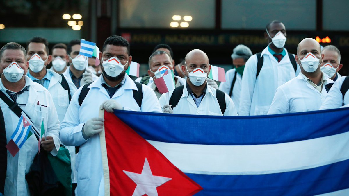 alex4cuba's tweet photo. @USEmbCuba The #US Gov should be ashamed of keeping sanctions on countries they don't like despite this crisis, or busy dealing with the chaotic situation #COVID19 and themselves have created at home; instead of slandering #Cuba, who sends abroad doctors to heal instead of soldiers to kill. https://t.co/S9zyqiIksE