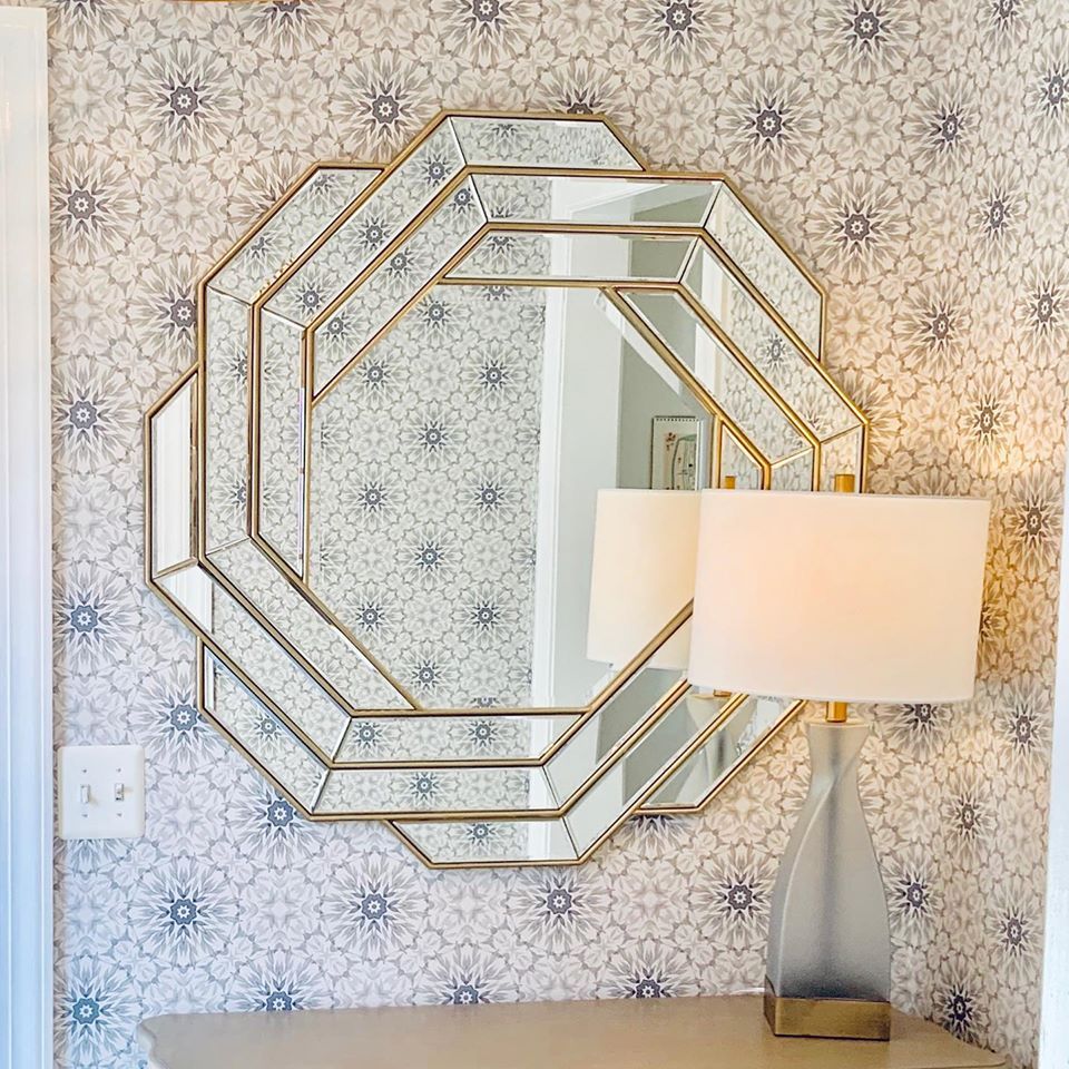 McArthurYYC's tweet photo. Love to see our pieces working together! The paired  Barlow mirror and Jada  lamp for this beautiful side-entry hall.

Barlow Mirror https://t.co/xBmHP99soe https://t.co/azPquD9rh5