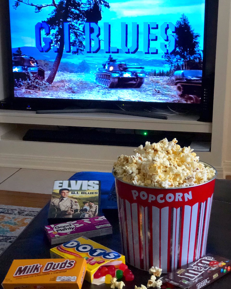 theelvishouse's tweet photo. You can’t be blue while watching G.I. Blues with a setup like this. 🎬🍿🎞 #theelvishouse #elvis #waco #tx #texas #movie #film #elvismovie #popcorn #movienight #moviesnacks #relax #unwind #welcome #airbnb #wacowednesday #rollfilm #elviswashere https://t.co/ZAUMl1zMd9