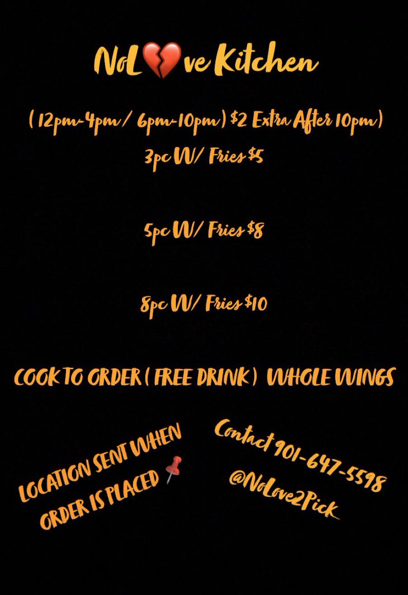 NoLove2Pick_'s tweet photo. KITCHEN OPEN ‼️ Until 10 📌
#PickUpOnly
#DmForLocation
#CookToOrder 👨🏾🍳🔥 https://t.co/EBcoo95rsA
