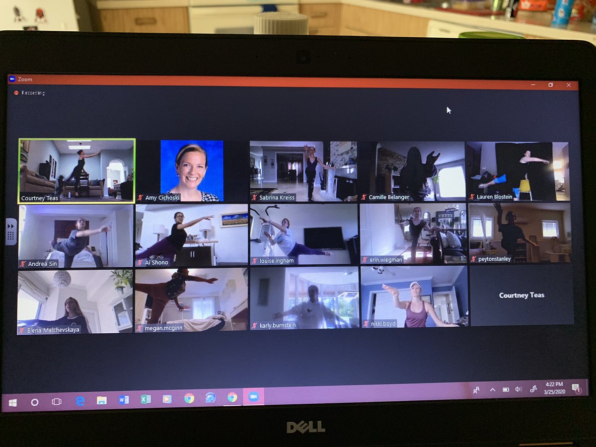 PineCrestArts's tweet photo. Ballet Class still goes on with our Advanced Ballet Teacher, Mrs. Teas via Zoom!  Distance learning can’t keep us from dancing!  Not in the #palmerdancestudio not at #pinecrestschool #pcballet https://t.co/lR6glMegGF