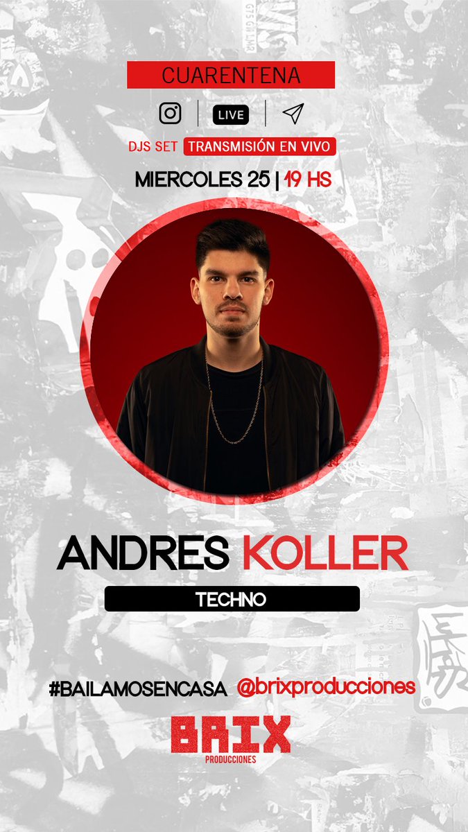 BrixProduccion1's tweet photo. HOY #BailamosEnCasa
En vivo por instagram (brixproducciones)

19 hs ANDRES KOLLER 
20 hs ANDY FRANGI

Los esperamos 🎉 https://t.co/Plp3iRezaq