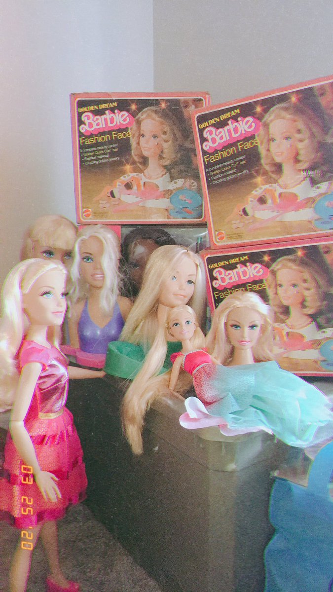 vintage barbie styling head