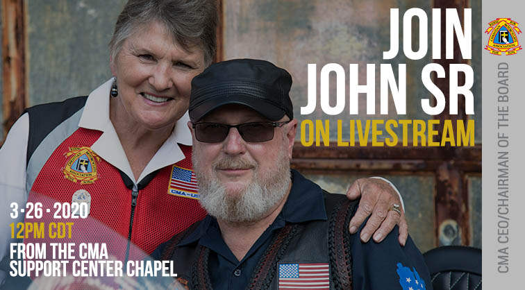 Join John Ogden Sr, CMA CEO/Chairman of the Board, tomorrow, as shares a message from his heart to CMA. 

livestream.com/cmausalive/eve…

#cma #family #hope #fromtheheart