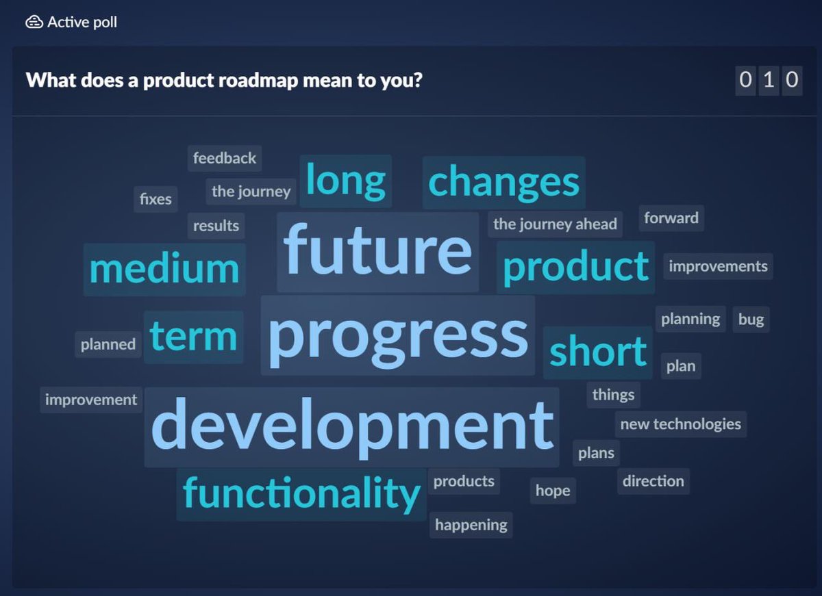 ProductRob's tweet image. I ran a @Kinetic roadmap session this morning and replaced the post-it notes I would normally use with @Slidoapp to encourage collaboration amongst the meeting attendees.

So many technologies out there to help us, I am enjoying discovering some of them!

#productmanagement #WFH