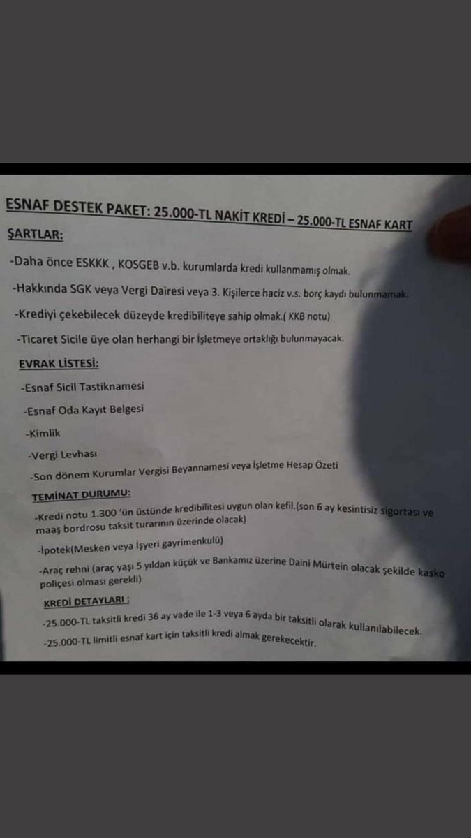 Halk bankası şartları,şaka gibi..#DevletMilletininYanında