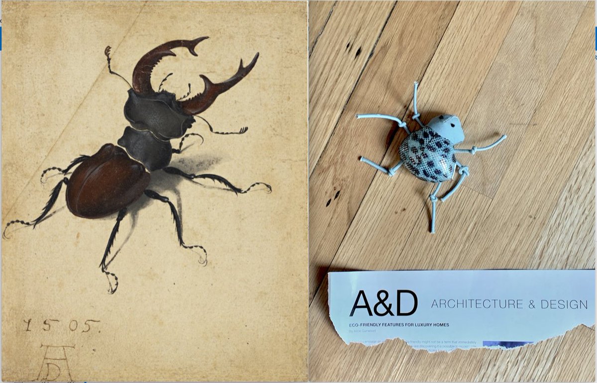 Even the A & D to match Albrecht Dürer's signature. https://www.getty.edu/art/collection/objects/25/albrecht-durer-stag-beetle-german-1505/
