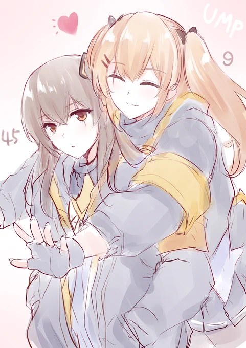 ドルフロUMP姉妹落書き 