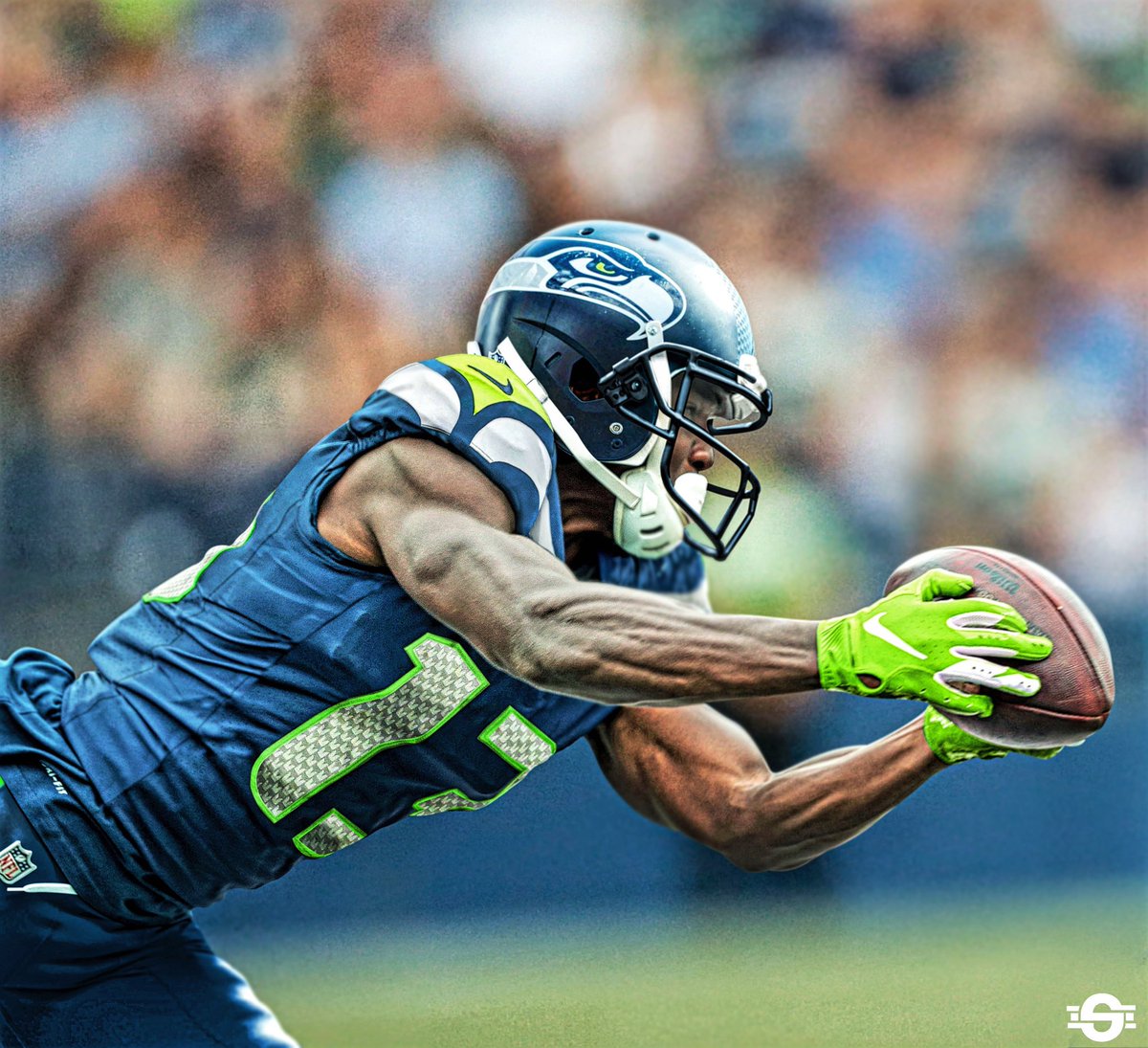 thepick6com's tweet photo. My man @EliWall7 wanted to give #Seahawks fans a glimpse of their newest weapon https://t.co/PBVsKcPh5J