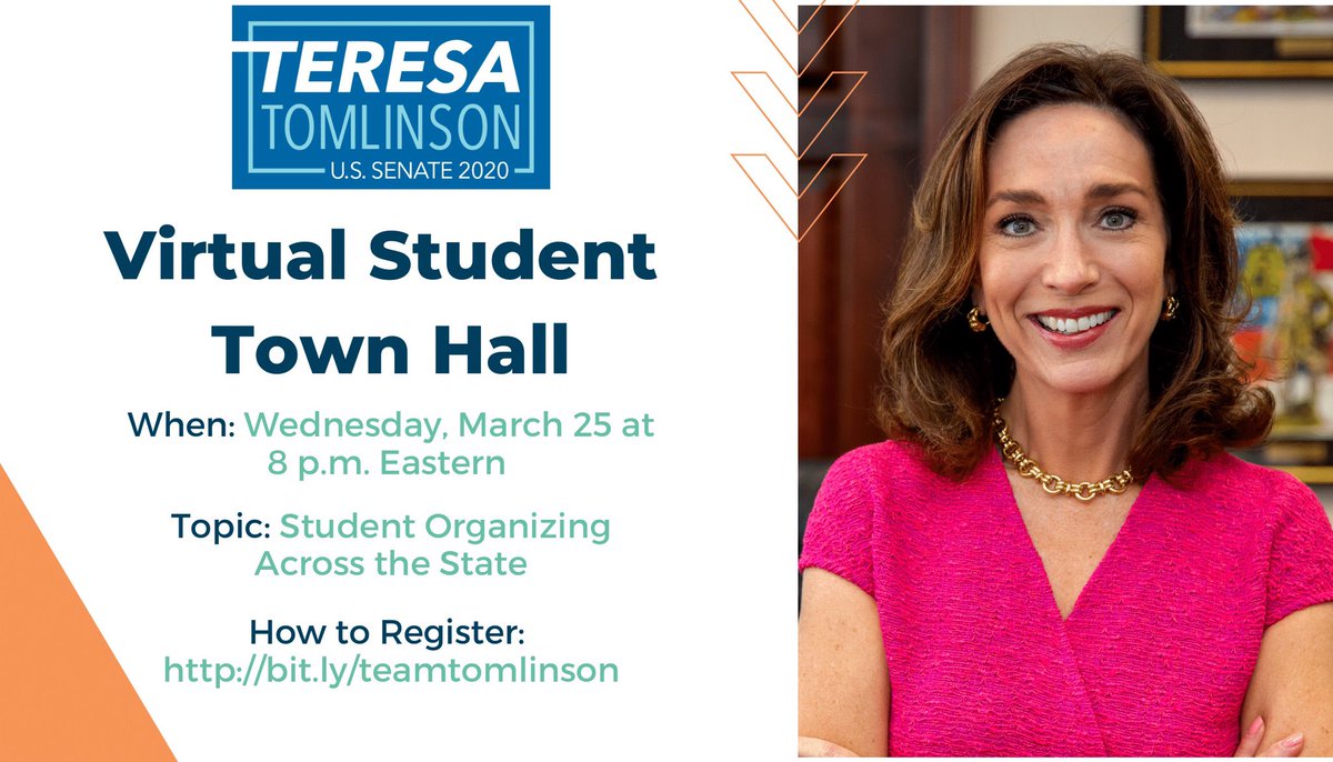 YoungDemsGCSU's tweet photo. If you're looking for a way to get involved with senatorial candidate Teresa Tomlinson now is your chance!!! Tonight at 8pm! 
If you have any questions contact Ruby Zimmerman at (404) 797-3953! https://t.co/IadfRVB5Pw