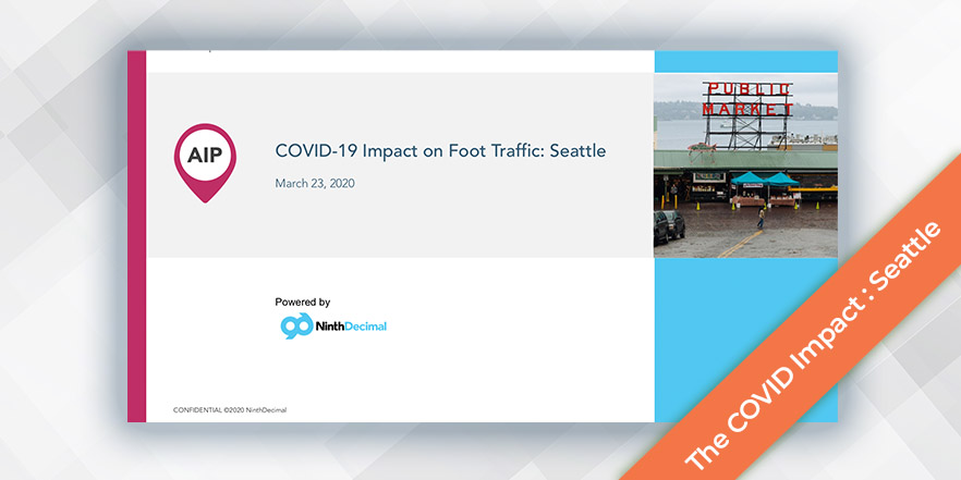 NinthDecimal's tweet photo. In our continued effort to keep marketers informed on the business impact of COVID-19, we have published updated Seattle and national market foot traffic reports. They are the latest in a series of research being provided by 9D. #9D_COVID-19_Insights. https://t.co/xNz8oPhhdq. https://t.co/vwmysJqFMJ