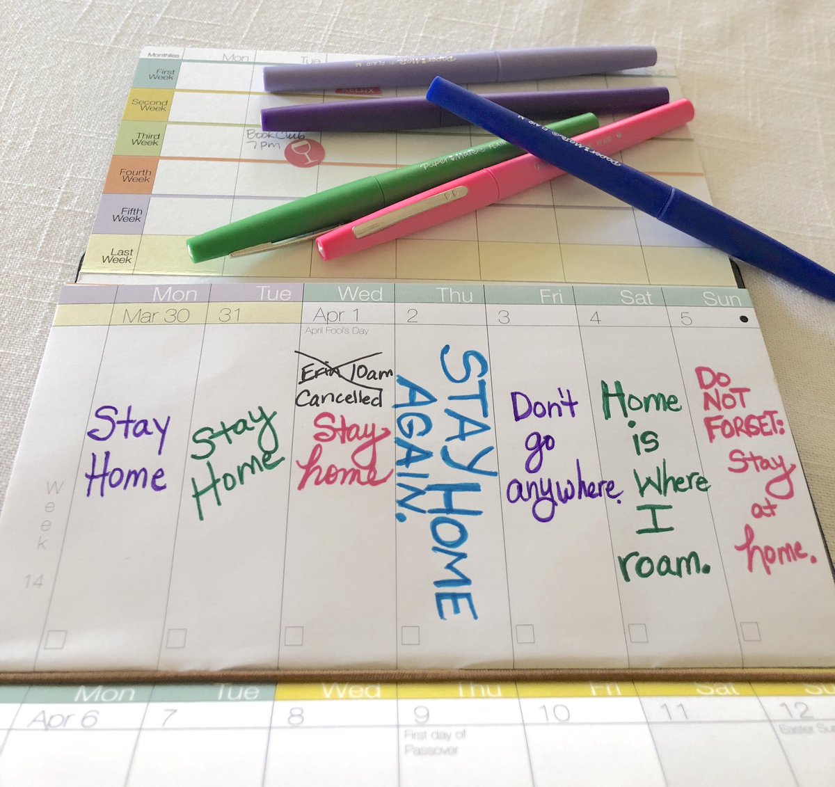 WeekDate's tweet photo. WeekDate is open for business &amp; will continue to fill orders. WeekDate is here for your planning needs as your schedules are certainly uprooted &amp; changing wildly. Thank you for supporting small businesses &amp; WeekDate as we all wait this out. Stay strong,Kay
#StayHome #COVID19 #❤️ https://t.co/bH0py3vHqW