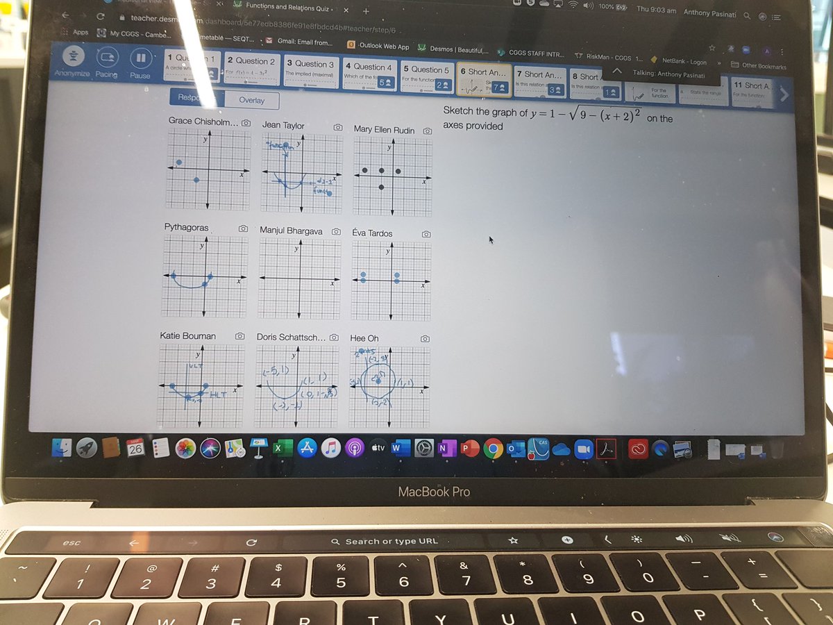 An exciting 24h for the CGGS Maths department. Our first online remote assessments. Today I am using <a href="/Desmos/">Desmos</a> to run a progress test for my Y11's. I can track their progress live! #camthink