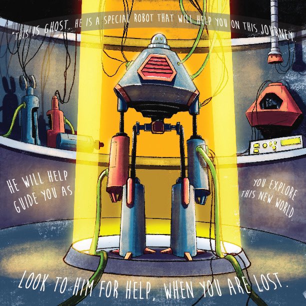 CALudwick's tweet photo. Here’s the first four pages of my children’s book Casen & Ghost. A story about a boy and a robot and their challenges faced together on a far away planet. #ChildrensBooks #childrensbookillustration #StayAtHome #stayathomeandcreate @kitsappublish @KitsapSun @ncad @SCBWI_illustrat https://t.co/ph6Ie2BMlV