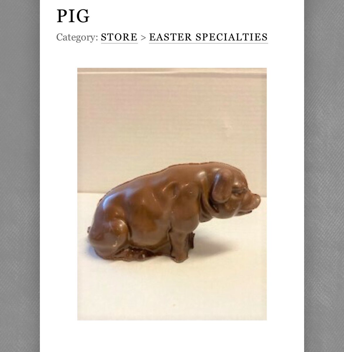 mcharcuterie's tweet photo. Easter Pigs. Duh. ππ·
Got my @CrownCandy order in online!
Who else gets something besides the traditional chocolate rabbit every year?
#PigLove #EasterPig #SupportLocal #ShopLocal #314together https://t.co/zB7Kr4uBdn