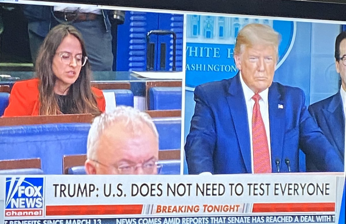 _EmilyHarris__'s tweet photo. President Trump answers questions from reporters concerning issues on border security. #PandemicBriefing #COVID19Update https://t.co/g6jXkweT1Z