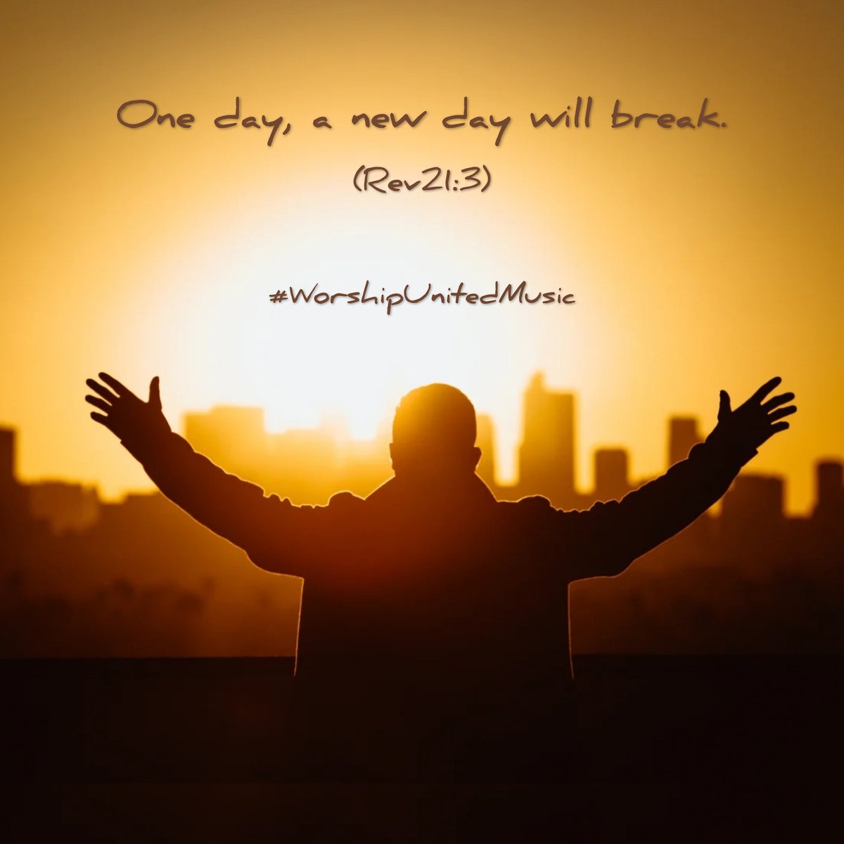 One day... it will all be different.

"And I heard a loud voice from the throne saying, “Look! God’s dwelling place is now among the people, and he will dwell with them. They will be his people, and God himself will be with them and be their God.  Rev 21:3 #WorshipUnitedMusic