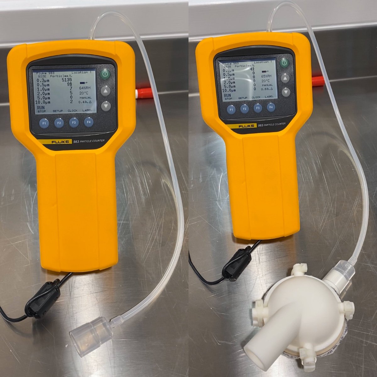 #MayoClinic team makes #3Dprinted reuseable filter to fight #COVID19. Made from 2 ply home HVAC filter from Home Depot with over 99% filtration of 0.3 micron particles.